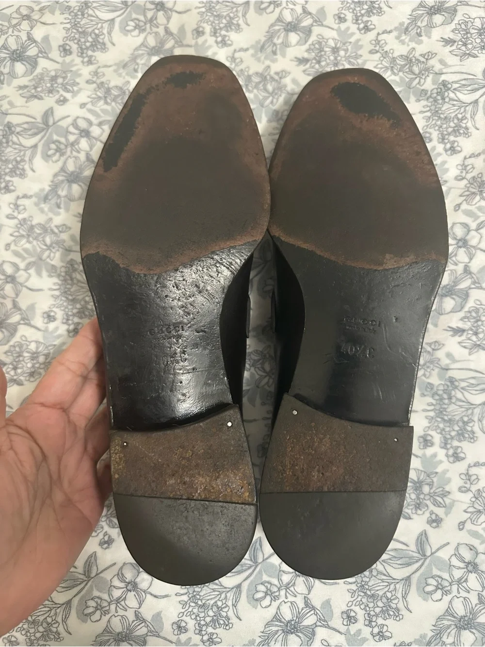 Gucci Black Leather Men's Slip-On Loafers